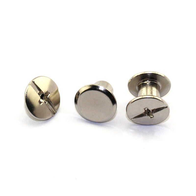LQ Industrial 120sets Chicago Screw Cross Head Phillips Drive Binding Screws Rivet Book Binding DIY Leather Craft Assembly Bolt 5x6mm Silver - Image 3
